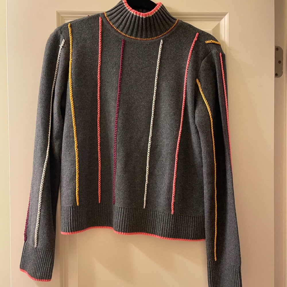 Rag & Bone Tom Embroidered Turtleneck Sweater